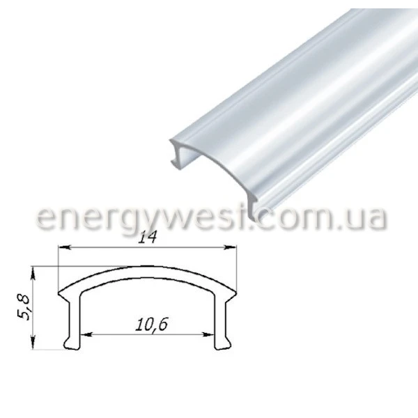 Алюмінієвий кутовий профіль ЛПУ17 для LED стрічок, з розсіювачем LP. (Ціна за 1 м.п.) - Фото 5