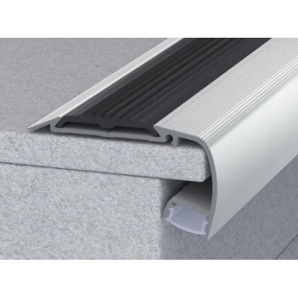 Алюмінієвий профіль сходовий ЛПУУ для LED стрічок, з розсіювачем, фірми LP. (Ціна за 1 м.п.) - Фото 2