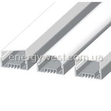 LP ЛСО 34*12 (мм). Широкий алюмінієвий профіль для LED стрічок, з розсіювачем, LP. (Ціна за 1 м.п.)