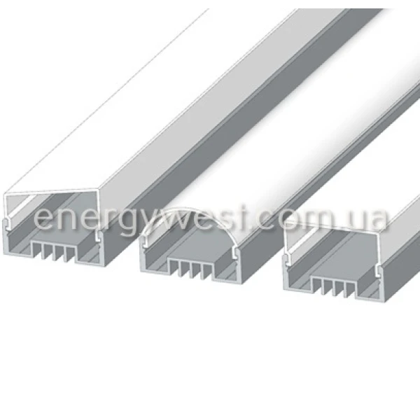 Профіль широкий алюмінієвий ЛСО для LED стрічок, з розсіювачем, LP. (Ціна за 1 м.п.) - Фото 1