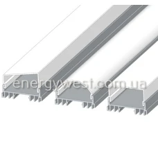 LP ЛСС 12*36 (мм). Широкий алюмінієвий профіль для LED стрічок, з розсіювачем, LP. (Ціна за 1 м.п.)