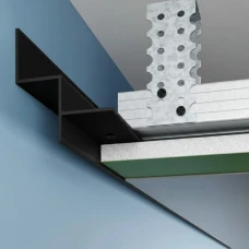 АПТШ-20 48,9*56,4 (мм). Профіль тіньового шва без розсіювача чорний 3 м. (Ціна за 1 м.п.)