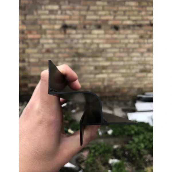 Алюмінієвий профіль тіньового шва без розсіювача АПТШ-21 чорний 3 м (Ціна за 1 м.п.) - Фото 6