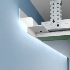 АПТШ-21 64,6*63,6 (мм). Профіль тіньового шва без розсіювача білий 3 м. (Ціна за 1 м.п.)