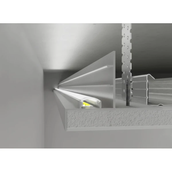 Алюмінієвий профіль тіньового шва з розсіювачем АПТШ-50 без покриття 3 м (Ціна за 1 м.п.) - Фото 1