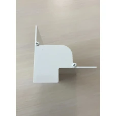 Алюмінієва заглушка для профіля тіньового шва АПТШ-21 LED біла, 1 шт.