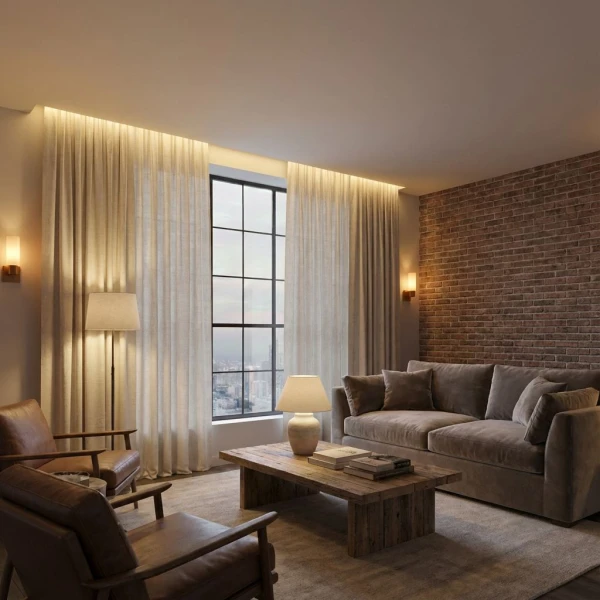 Вбудований карниз для гіпсокартону ГРАЦІЯ-2У LED ЛЮКС чорний, з розсіювачем Gracia-2u-led-lux-bl (Ціна за 1 м.п.) - Фото 5