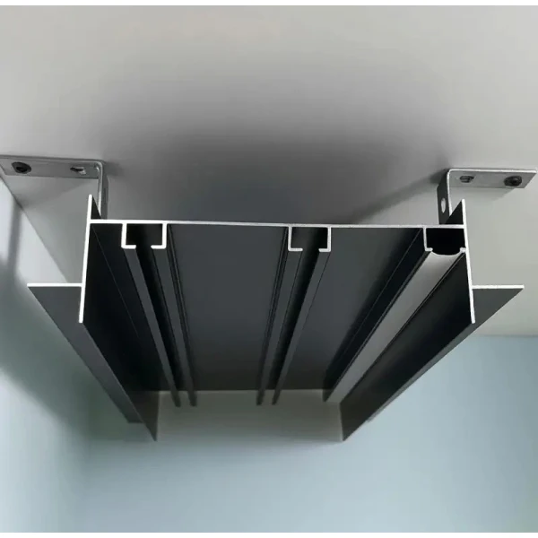 Вбудований карниз для гіпсокартону ГРАЦІЯ-2У LED ЛЮКС чорний, з розсіювачем Gracia-2u-led-lux-bl (Ціна за 1 м.п.) - Фото 12