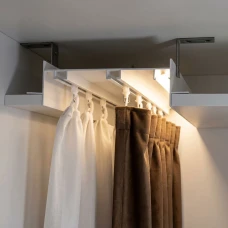 Вбудований карниз для гіпсокартону ГРАЦІЯ-2У LED ЛЮКС білий, з розсіювачем. (Ціна за 1 м.п.) Gracia-2u-led-lux-wt