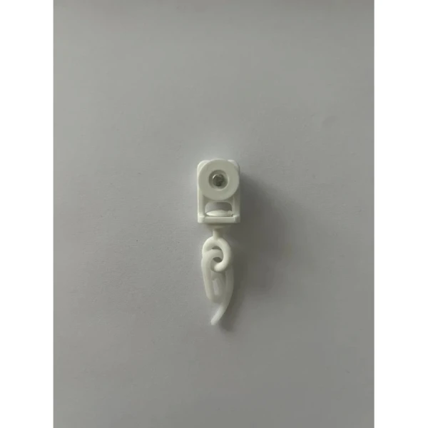 Швидкісний роликовий бігунок до дворядного карнизу прихованого монтажу BIG, білий/чорний 1шт. KPM172-53-big - Фото 1