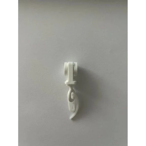 Швидкісний роликовий бігунок до дворядного карнизу прихованого монтажу BIG, білий/чорний 1шт. KPM172-53-big - Фото 3