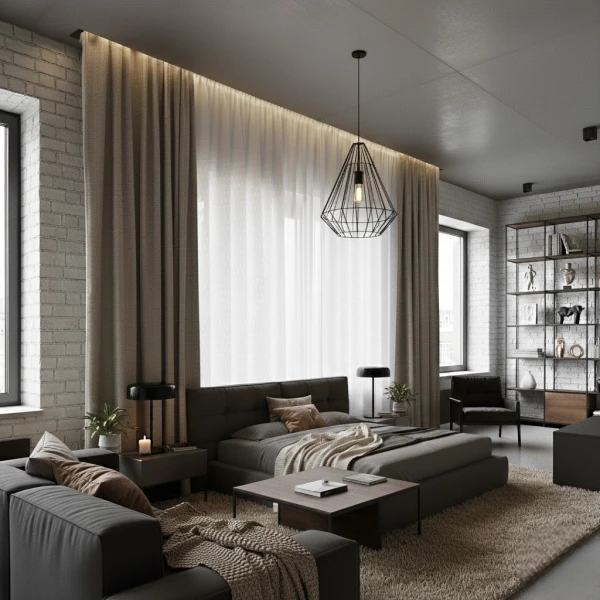 Дворядний карниз прихованого монтажу з led-підсвіткою, чорний, з розсіювачем KPM172-53-bl 172*53 (мм). (Ціна за 1 м.п.) / (Кратність замовлення: 3м) - Фото 6