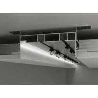 KPM172-53-sl 172*53 (мм). Дворядний карниз прихованого монтажу з led-підсвіткою без покриття, з розсіювачем. (Ціна за 1 м.п.)