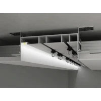 KPM172-53-wt 172*53 (мм). Дворядний карниз прихованого монтажу з led-підсвіткою, білий, з розсіювачем. (Ціна за 1 м.п.)