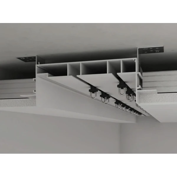 Дворядний карниз прихованого монтажу з led-підсвіткою, білий, з розсіювачем KPM172-53-wt 172*53 (мм). (Ціна за 1 м.п.) / (Кратність замовлення: 3м) - Фото 3