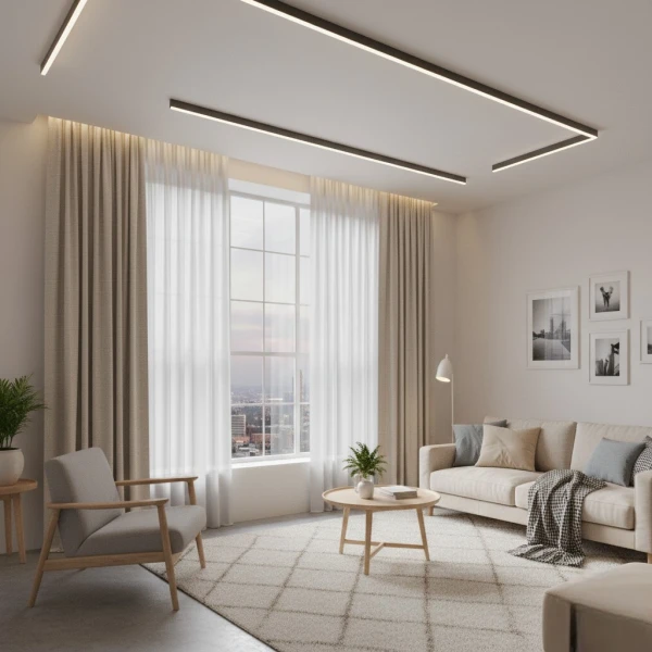 Дворядний карниз прихованого монтажу з led-підсвіткою, білий, з розсіювачем KPM172-53-wt 172*53 (мм). (Ціна за 1 м.п.) / (Кратність замовлення: 3м) - Фото 6