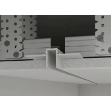 РПТШ-10 63,2*21,6 (мм). Роздільний профіль тіньового шва без розсіювача білий 3 м. (Ціна за 1 м.п.)