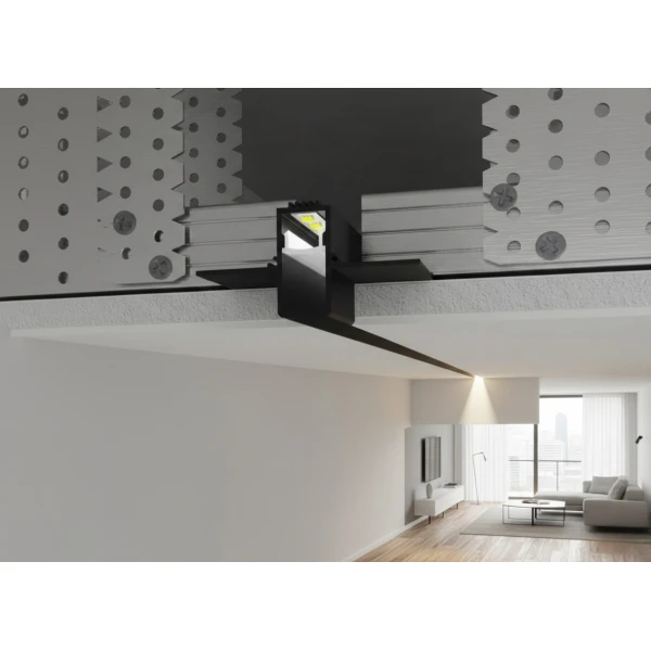 Алюмінієвий профіль тіньового шва з розсіювачем РПТШ-13 чорний 3 м (Ціна за 1 м.п.) - Фото 6