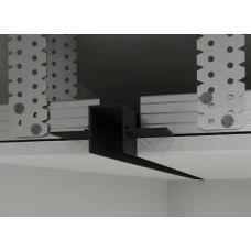 РПТШ-20 73,2*31,6 (мм). Роздільний профіль тіньового шва без розсіювача чорний 3 м. (Ціна за 1 м.п.)