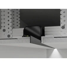 РПТШ 22,5*37 (мм). Роздільний профіль тіньового шва без розсіювача чорний 3 м. (Ціна за 1 м.п.)