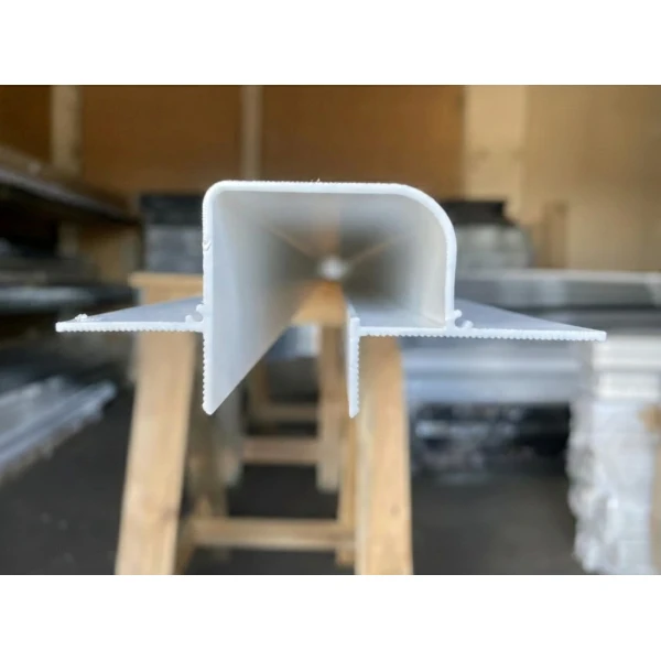 Алюмінієвий профіль тіньового шва без розсіювача РПТШ 22,5*37 білий 3 м (Ціна за 1 м.п.) - Фото 3