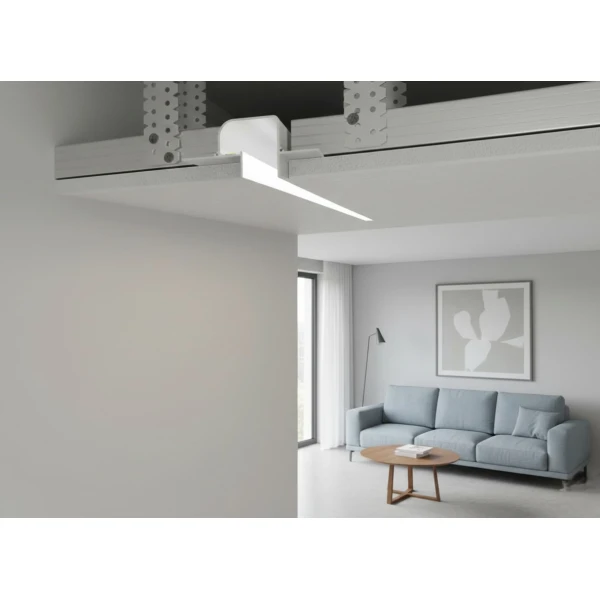 Алюмінієвий профіль тіньового шва без розсіювача РПТШ 22,5*37 білий 3 м (Ціна за 1 м.п.) - Фото 5