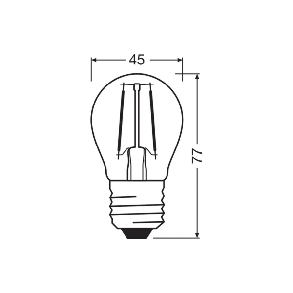 Світлодіодна лампочка Osram LED E27 DIM P45 4.8Вт 2700К 4058075436800 - Фото 4