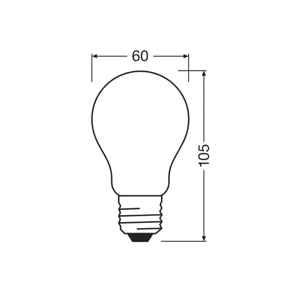 Світлодіодна лампочка Osram LED E27 DIM A60 7.5Вт 2700К 4058075436886 - Фото 4