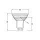 Світлодіодна лампочка Osram LED GU10 MR16 4.3Вт 4000К 4058075055155