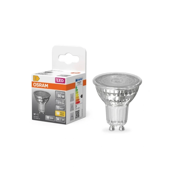 Світлодіодна лампочка Osram LED GU10 MR16 6.1Вт 2700К 4099854457388 - Фото 3