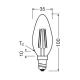 Світлодіодна лампочка Osram LED E14 C35 4Вт 4000К 4058075437142