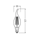 Світлодіодна лампочка Osram LED E14 BA22 3.4Вт 4000К 4099854468810
