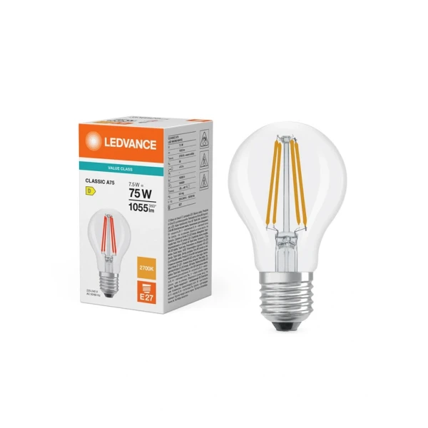Світлодіодна лампочка Osram LED E27 A60 7.5Вт 2700К 4058075288669 - Фото 2