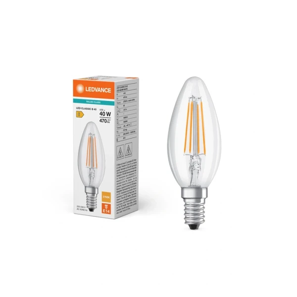 Світлодіодна лампочка Osram LED E14 C35 4Вт 2700К 4058075438637 - Фото 3