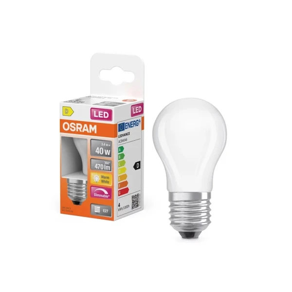 Світлодіодна лампочка Osram LED E27 DIM A45 3.4Вт 2700К 4099854443978 - Фото 3
