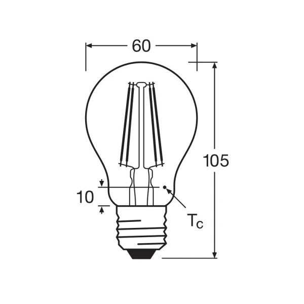 Світлодіодна лампочка Osram LED E27 A60 7Вт 2700К 4058075819658 - Фото 3