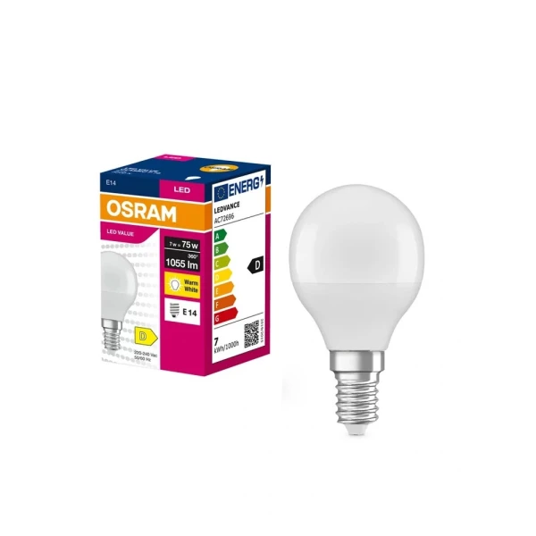 Світлодіодна лампочка Osram LED E14 P45 7Вт 3000К 4099854547539 - Фото 3