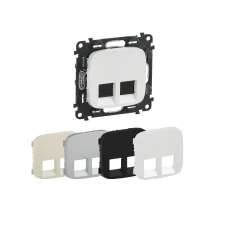 Розетка інформаційна два виходи RJ45 кат.6 UTP Valena Allure Legrand