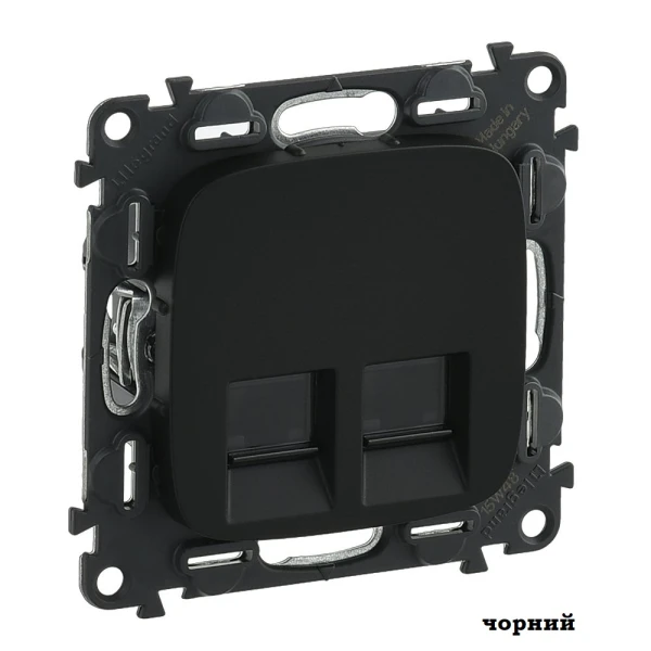 Розетка комп'ютерна, інформаційна два виходи RJ45 кат.6 UTP Valena Allure Legrand - Фото 5