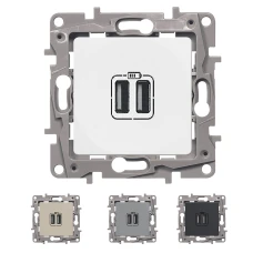 USB-розетка з двома роз'ємами Etika Legrand