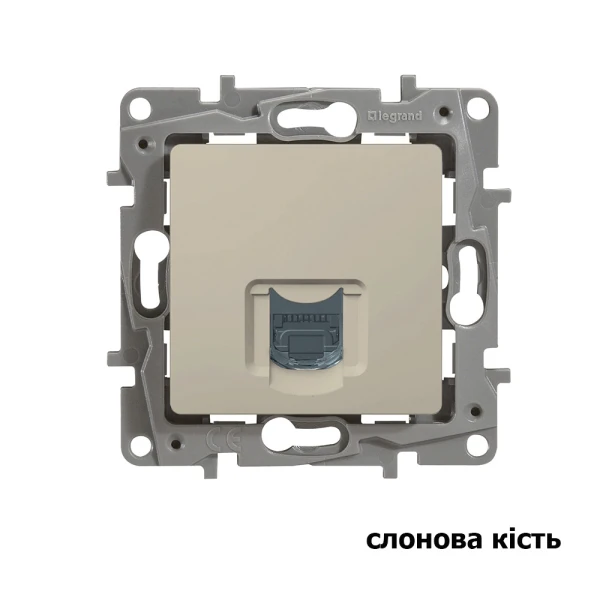 Розетка комп'ютерна один вихід RJ45 кат.5е UTP Etika Legrand - Фото 4