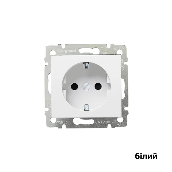Розетка з заземленням та захисними шторками 774421 Valena Classic Legrand - Фото 2