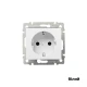 Розетка з заземленням та захисними шторками 774421 Valena Classic Legrand