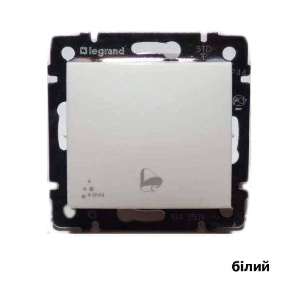 Вимикач без фіксації з символом дзвінка IP44 10А Valena Classic Legrand - Фото 2