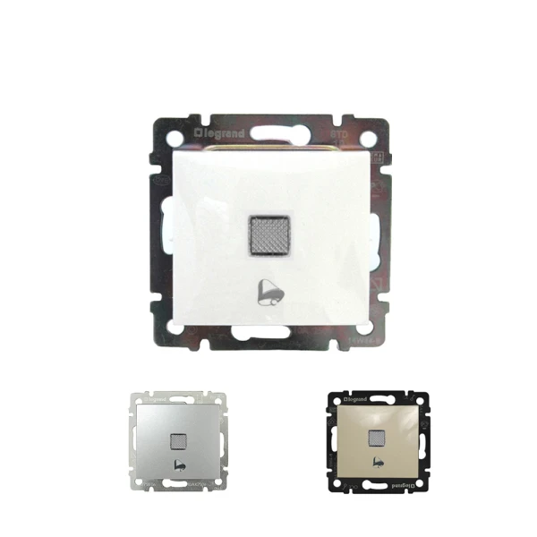 Вимикач без фіксації з підсвіткою та символом дзвінка Valena Classic Legrand (774215, 774115, 770215) - Фото 1