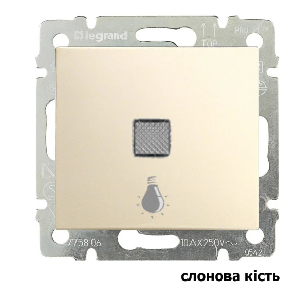 Вимикач без фіксації з підсвіткою та символом дзвінка Valena Classic Legrand (774415, 774315, 770115) - Фото 3