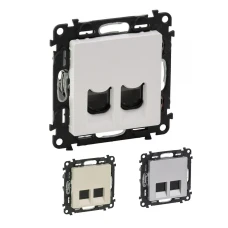 Розетка інформаційна два виходи RJ45 кат.6 UTP Valena Life Legrand