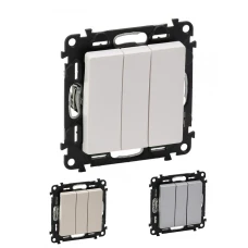 Вимикач трьохклавішний Valena Life Legrand