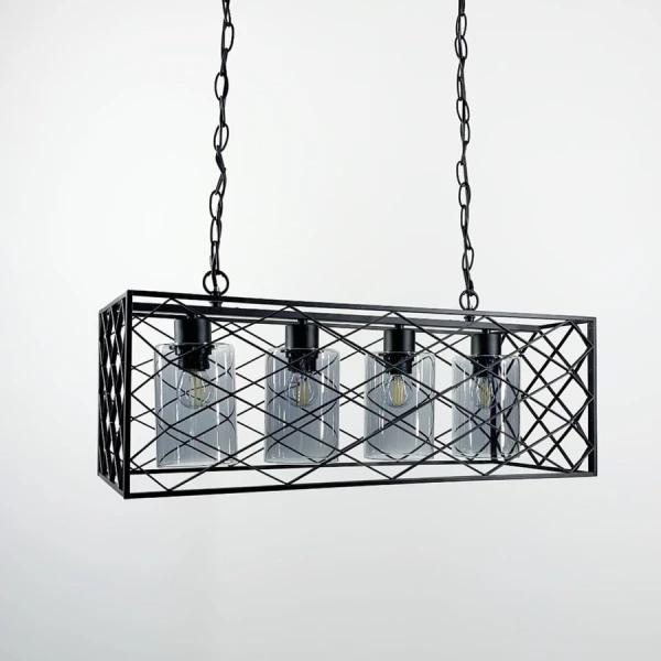 Видовжена люстра Line.F 12607 E27 чорний 1185_1856 - Фото 4