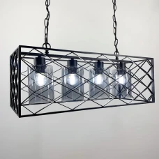 Line.F 12607 E27 чорний 1185_1856. Люстра видовжена